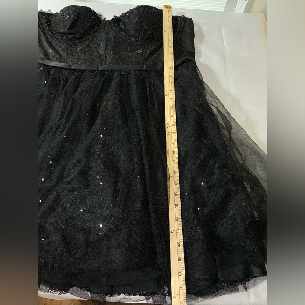 JULES AND CLEO Sweetheart Strapless Sparkle Lace and Tulle Corset Dress Size 20 - Picture 10 of 15